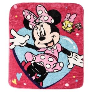 Minnie Mouse Kids Pink Throw Blanket 40” x 50”